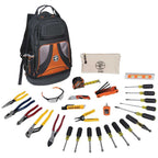 Klein Tools Hand Tools Kit with Screwdriver Set | 28-Piece Tool Kit with Pliers, Screwdrivers, Nut Drivers, Backpack, and Interchangeable Insulated Screwdriver Set