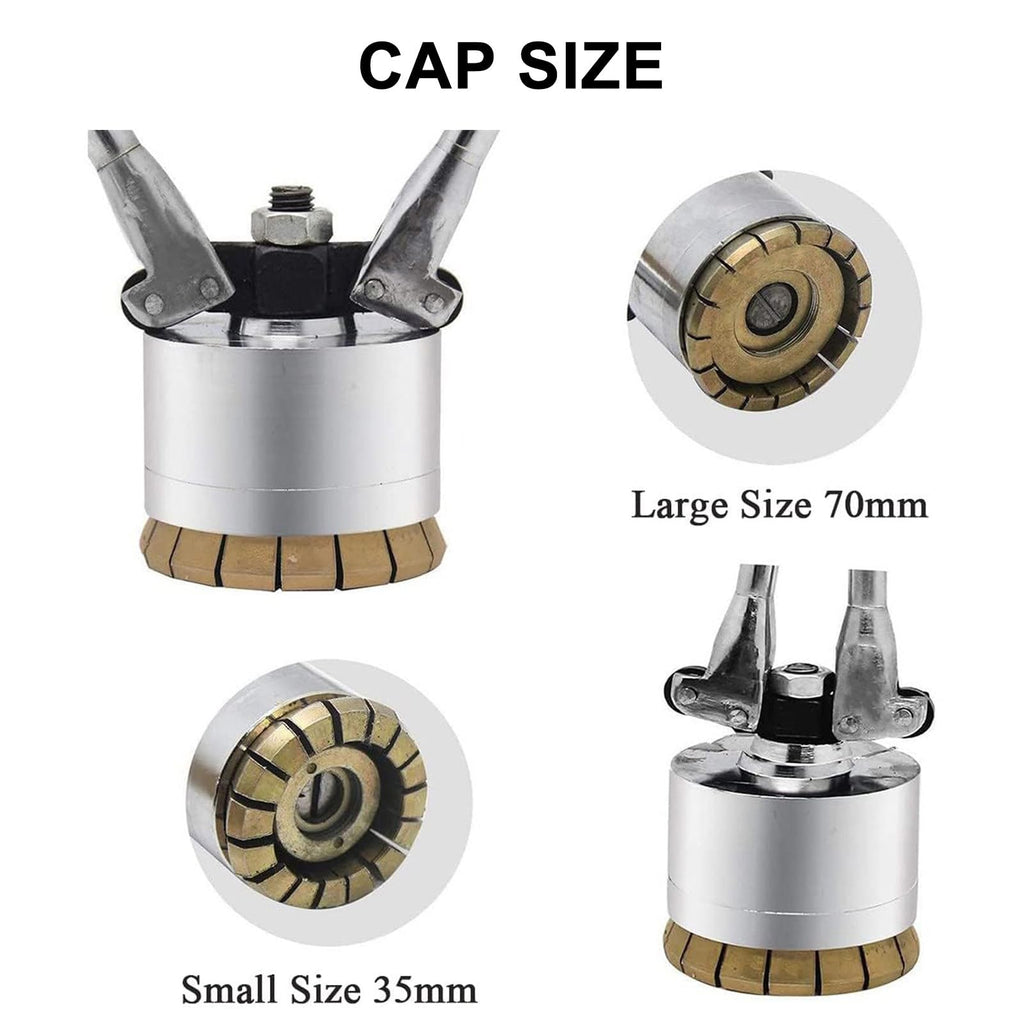 200L Oil Drum Pressure Cap Crimping Tool, 35&70mm Sealing Barrel Crimper Sealer, Manual Iron Barrel Sealing Machine,35mm+70mm