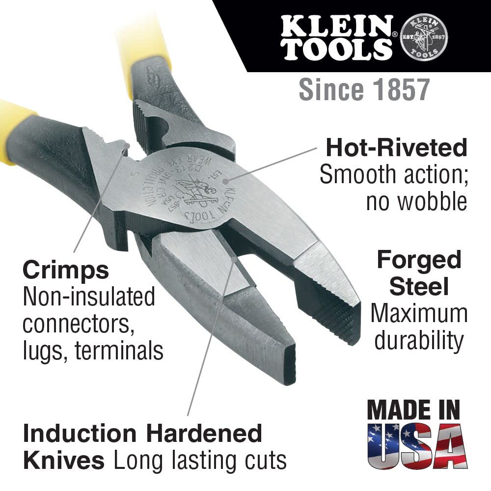 Klein Tools 80086 6-Piece Journeyman Plier Kit and 32288 8-in-1 Insulated Screwdriver Set with Interchangeable Blades