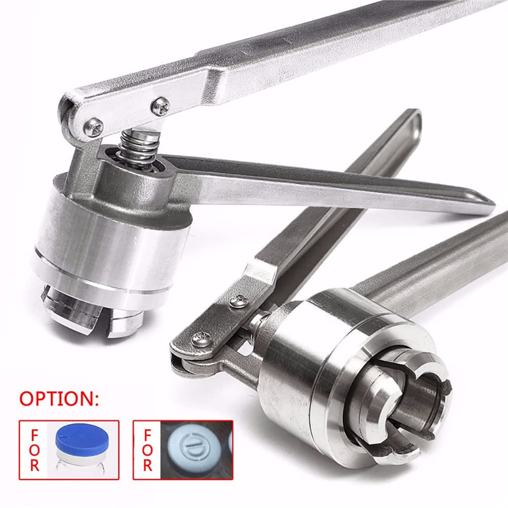 Stainless Steel Manual Vial Crimper, Flip Off Vial Crimper, Crimper/Hand held Capping Machine,13mm 15mm 20mm Seals Capping Tools Capper
