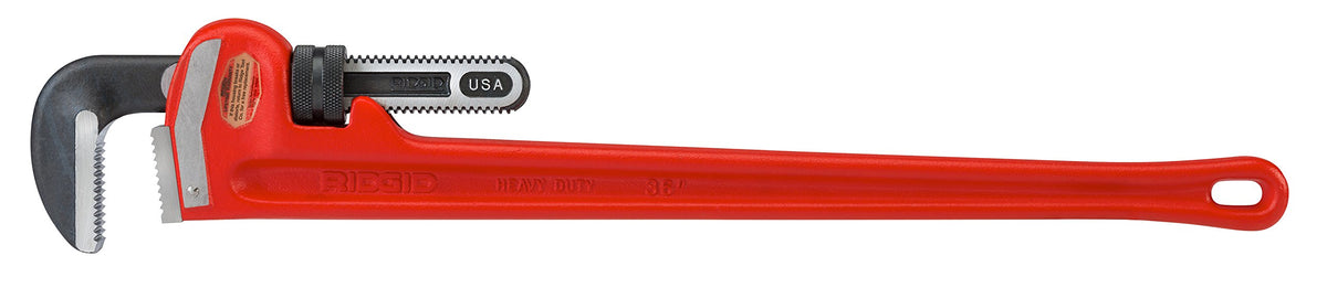 RIDGID 31035 Heavy-Duty Straight Pipe Wrench & 31725 Pipe Wrench Heel Jaw with Pin Assembly