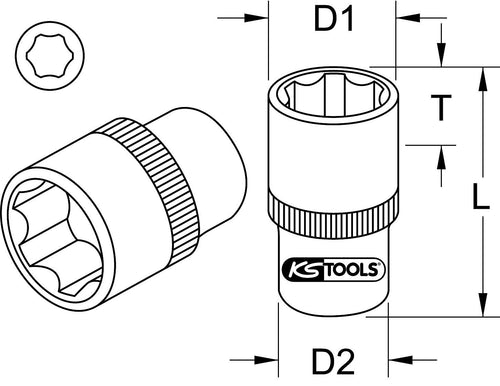 1/2" Socket, 18mm