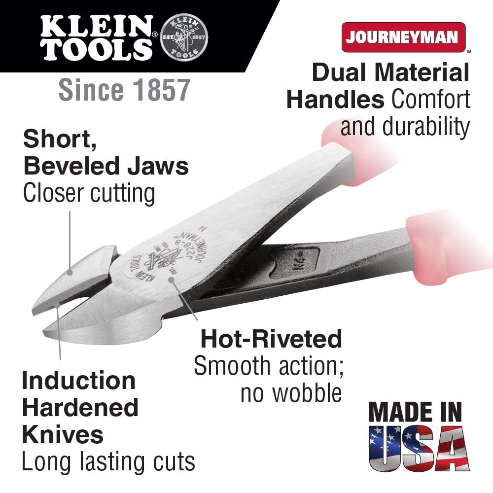 Klein Tools 80086 6-Piece Journeyman Plier Kit and 32288 8-in-1 Insulated Screwdriver Set with Interchangeable Blades
