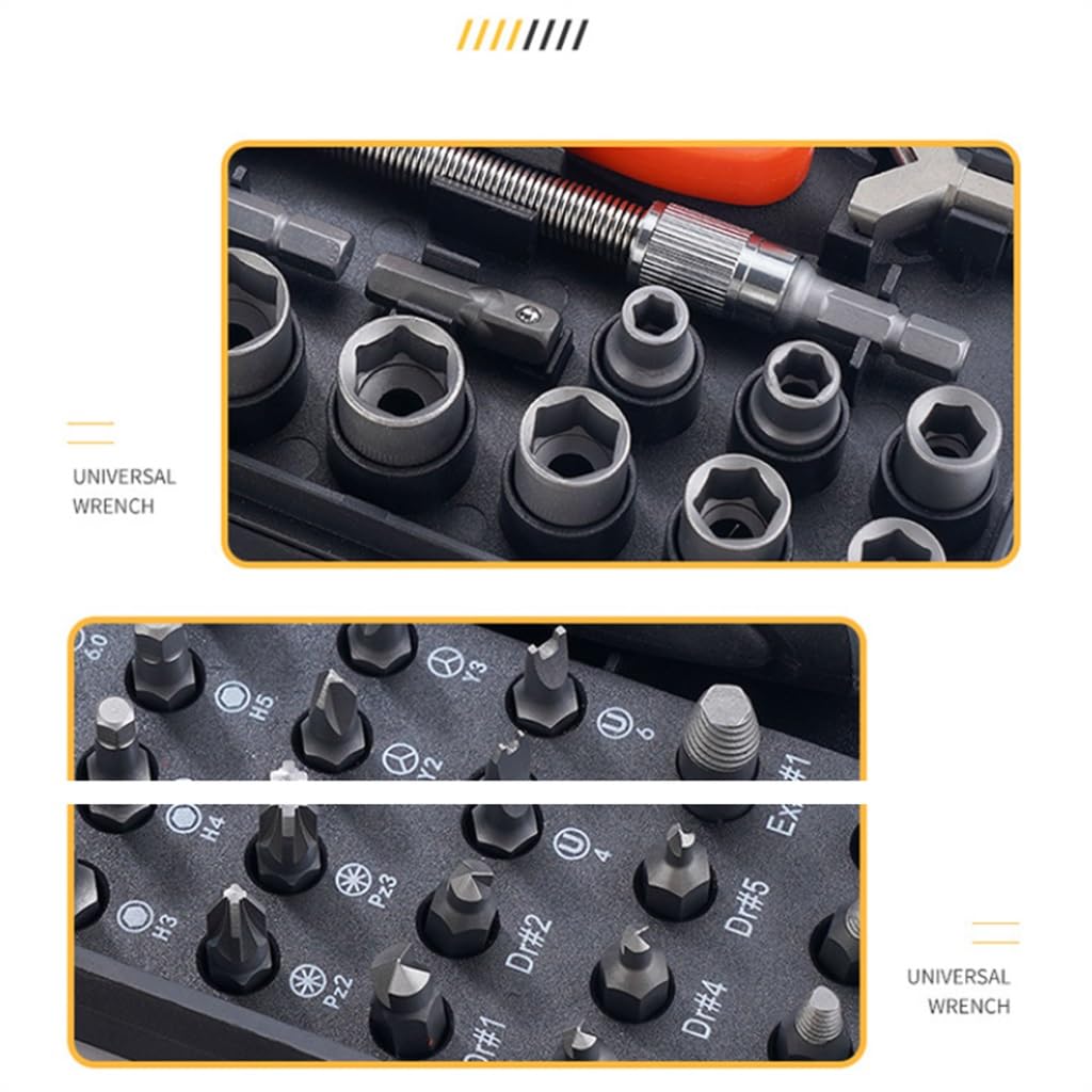 48 In 1 Multi-functional Ratchet Wrench Socket Screwdriver Home Appliance Repair Tool Combination