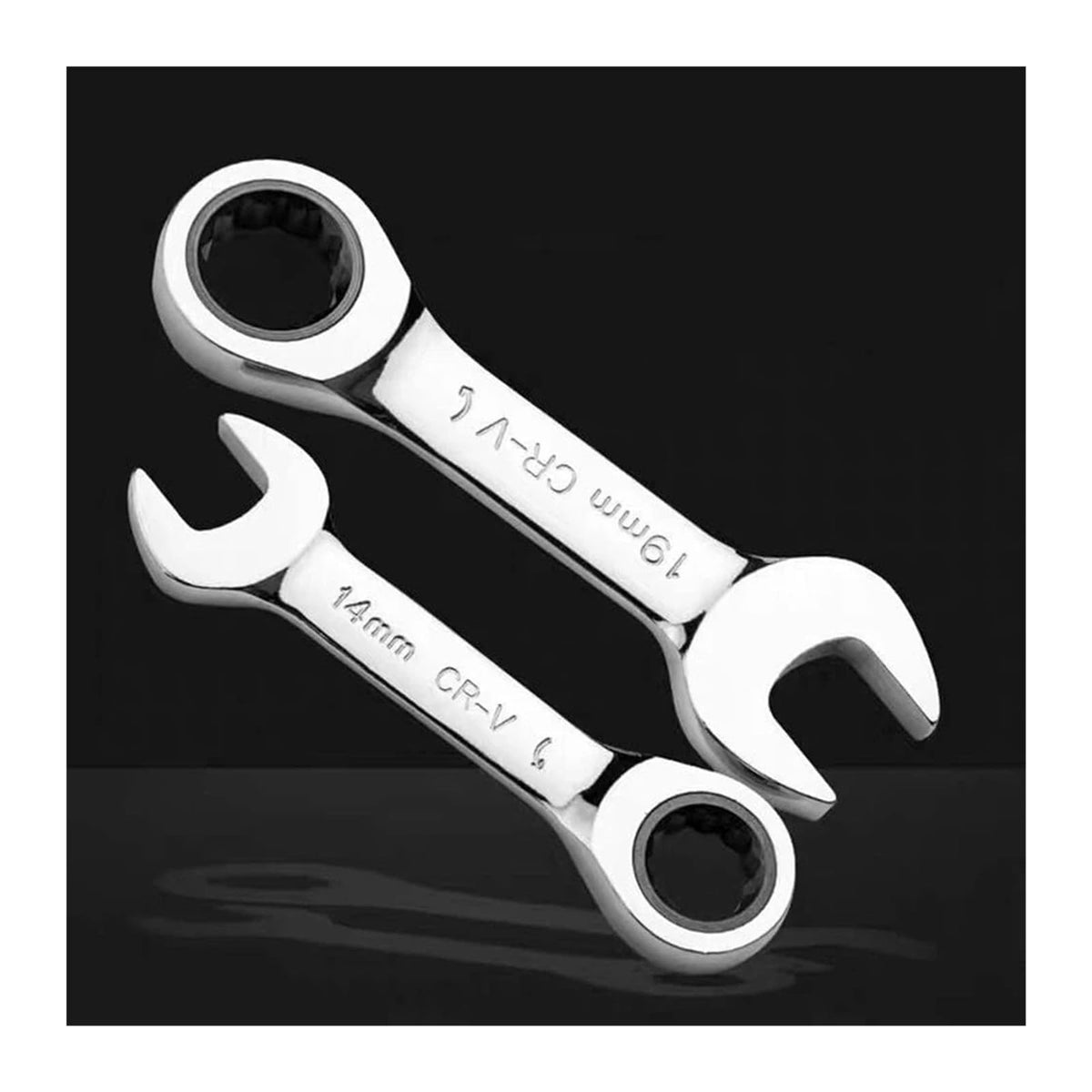 14Pcs Stubby Metric Combination Spanner Set 6-19mm 12 Point Repair Tool