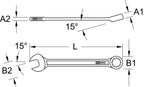 TITANplus Combination spanner offset, 15mm