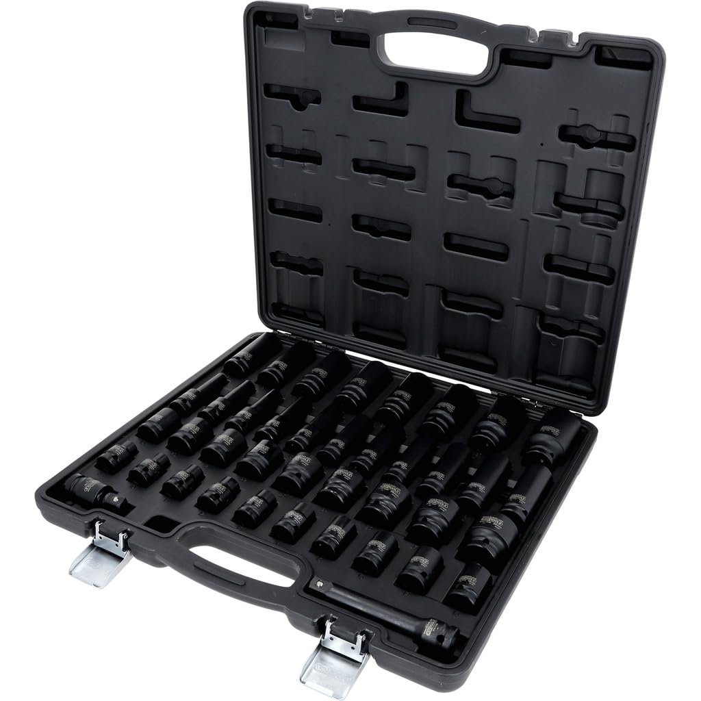KS Tools 515.0065 1/2" Hexagon Impact Socket Set, 40 Count