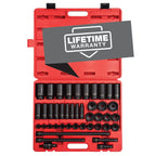 Sunex 2568, 1/2 Inch Drive Master Impact Socket Set, 43-Piece & SAE Combination Wrench Set, 14 Piece