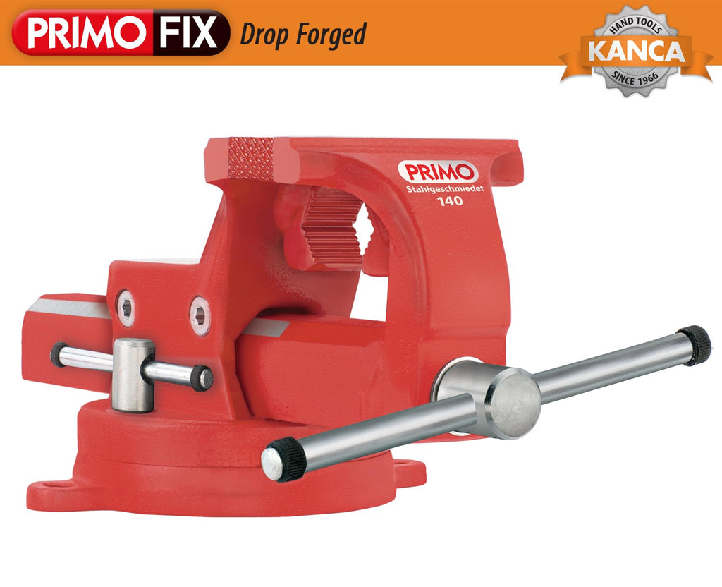 KANCA PRMPL-140,PRIMO PIPE AND BENCH VISE With 360° Rotating Swivel Base,Drop-Forged Pipe and Bench Vise,Jaw Size 5.6", Max Jaw Opening 7.5",Strong Hand Tools and Machinist Vise (5.6")