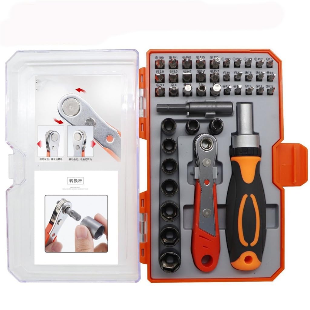 42 In 1 Horizontal Ratchet Screwdriver Multifunctional Household Maintenance Manual Tool Set