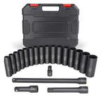 20pcs 1/2inch Drive Metric Impact Socket Set Universal Socket Metric Drive Deep Socket Set Wrench for Air Pneumatic Repair Tools