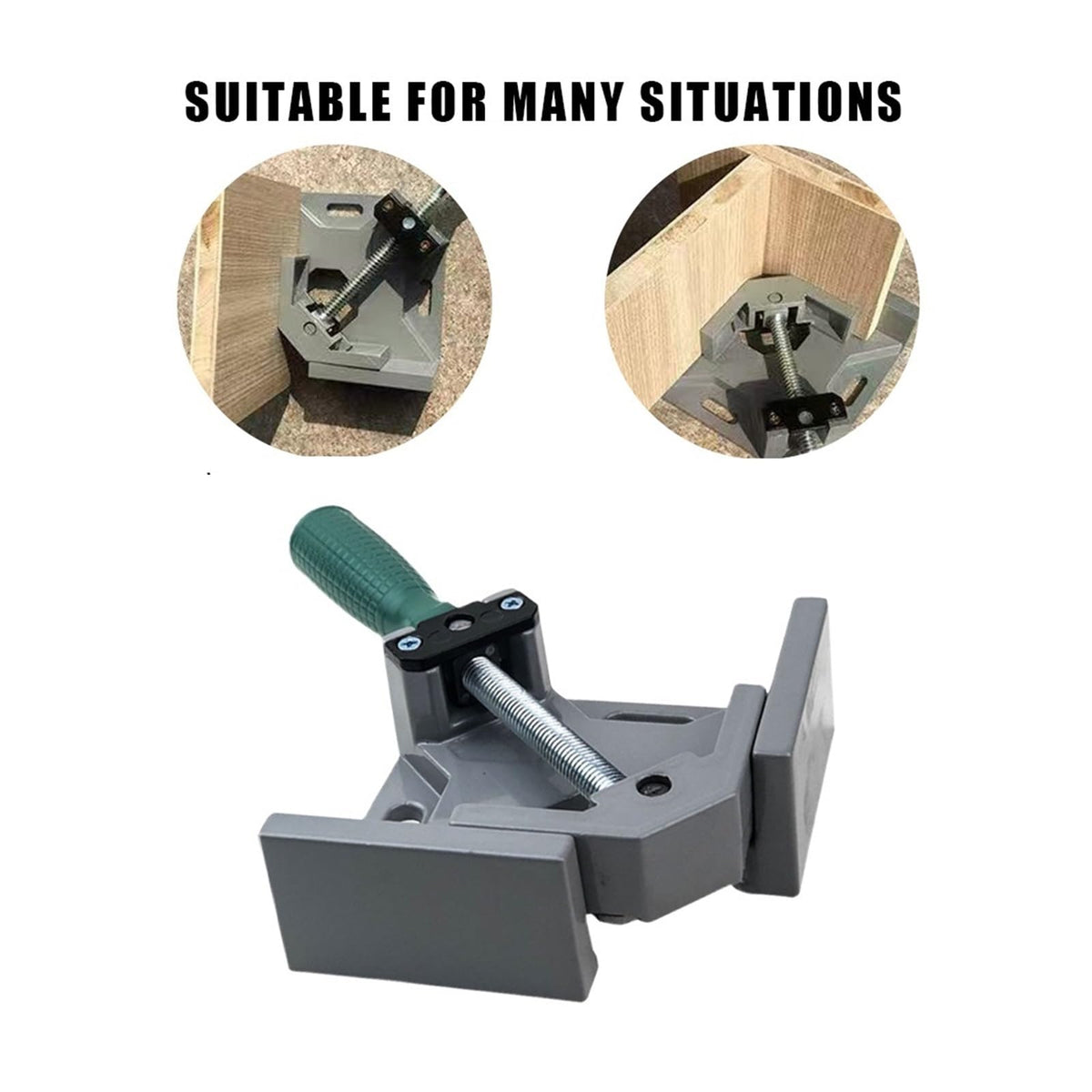 90 Degree Clamps 90 Degree Right Angle Clip Clamp Picture Frame Corner Welding Clamping Tool Aluminum(2Pcs)