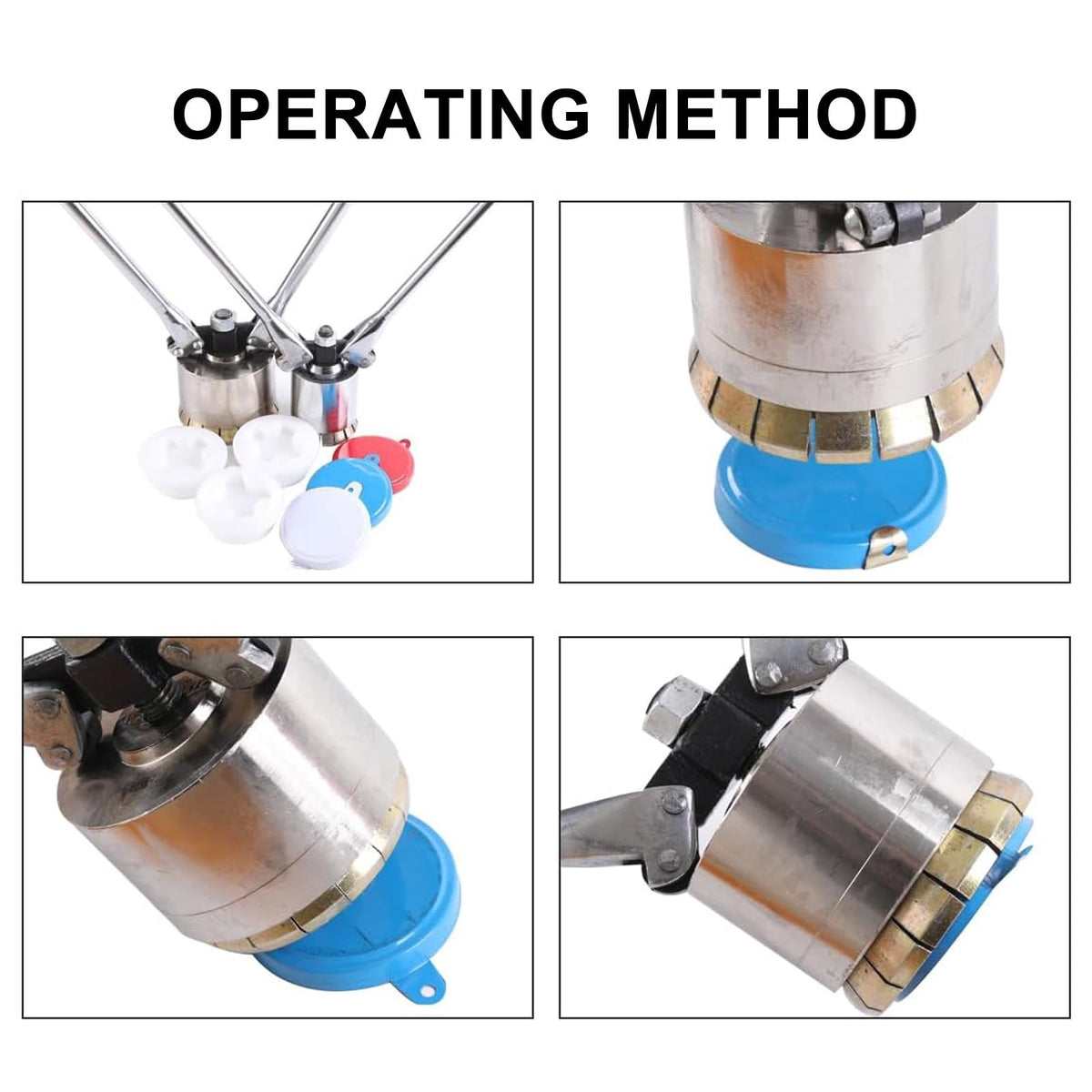 Steel Manual Oil Barrel Sealing Machine, Drum Cap Seal Crimping Tool,for Petroleum, Grain and Oil,35mm
