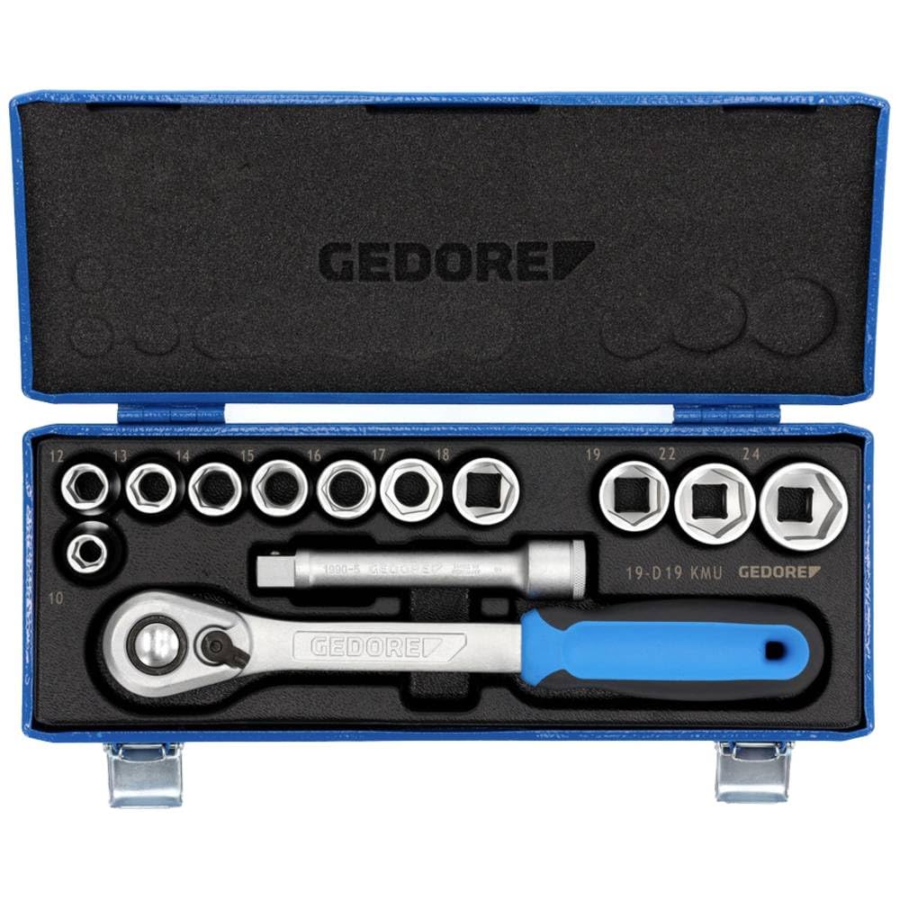Gedore 19KMU-20 Tool Set 1/2" 13 pcs, Red