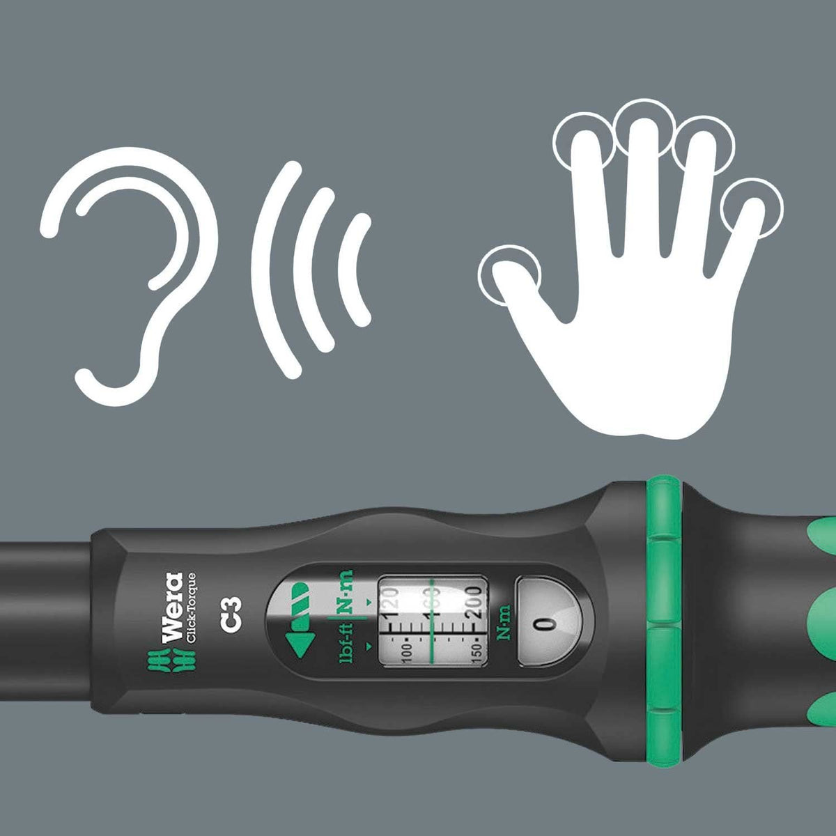 Wera Torque Wrench & Ratchet Extension Bundle - 50-200 Nm 1/2" Drive Wrench, 1/2" x 125mm Extension