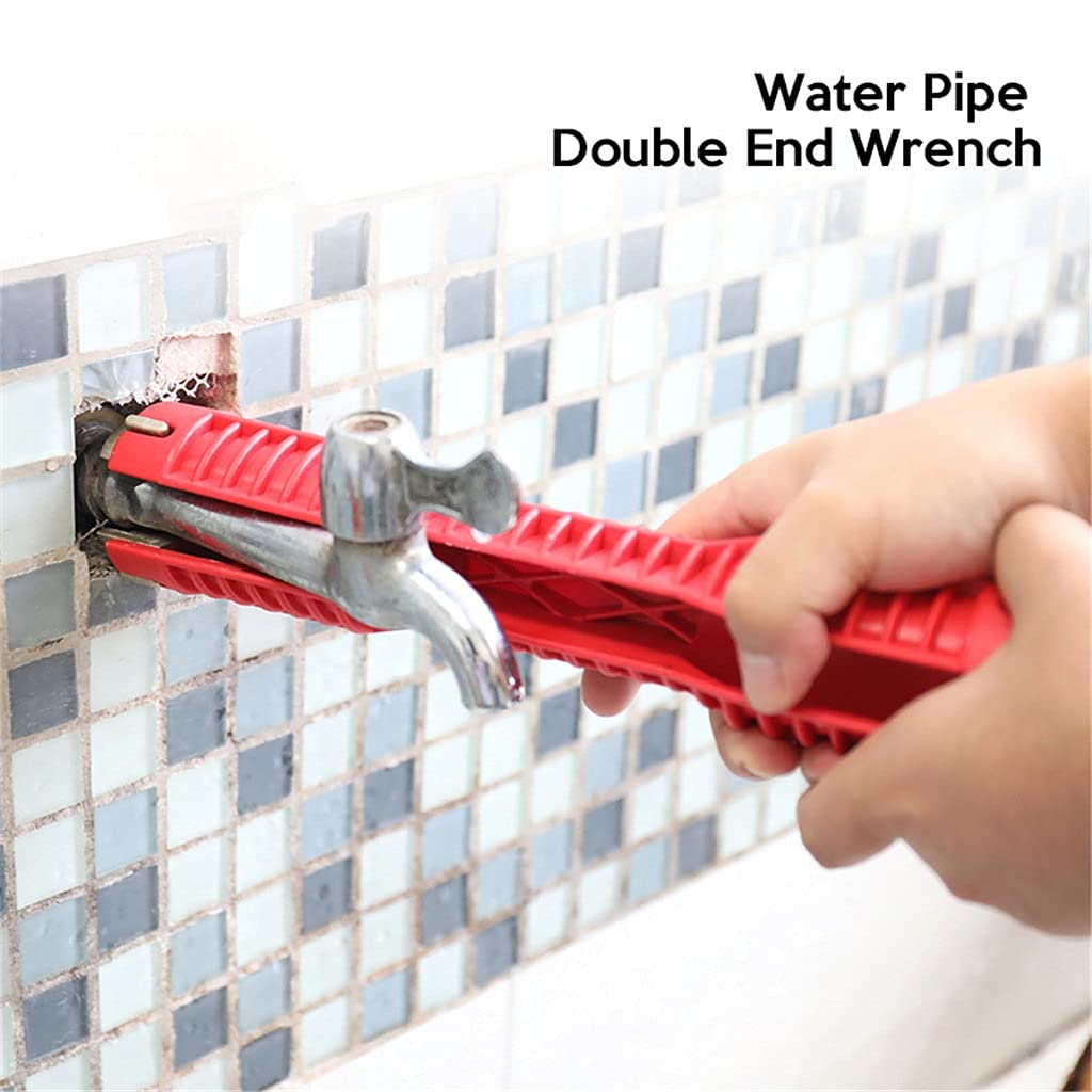 Multi-Function Water Pipe Wrench Bathroom Wrench Plumbing Installation Tool Multifunctional Household Water Pipe Faucet(D)