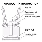 Cap Seal Iron Cover Crimping Tool, for Iron Barrel, Oil Drum Cap Sealing Tool, Barrel Crimper Sealer, Manual Capping Machine,35mm+70mm