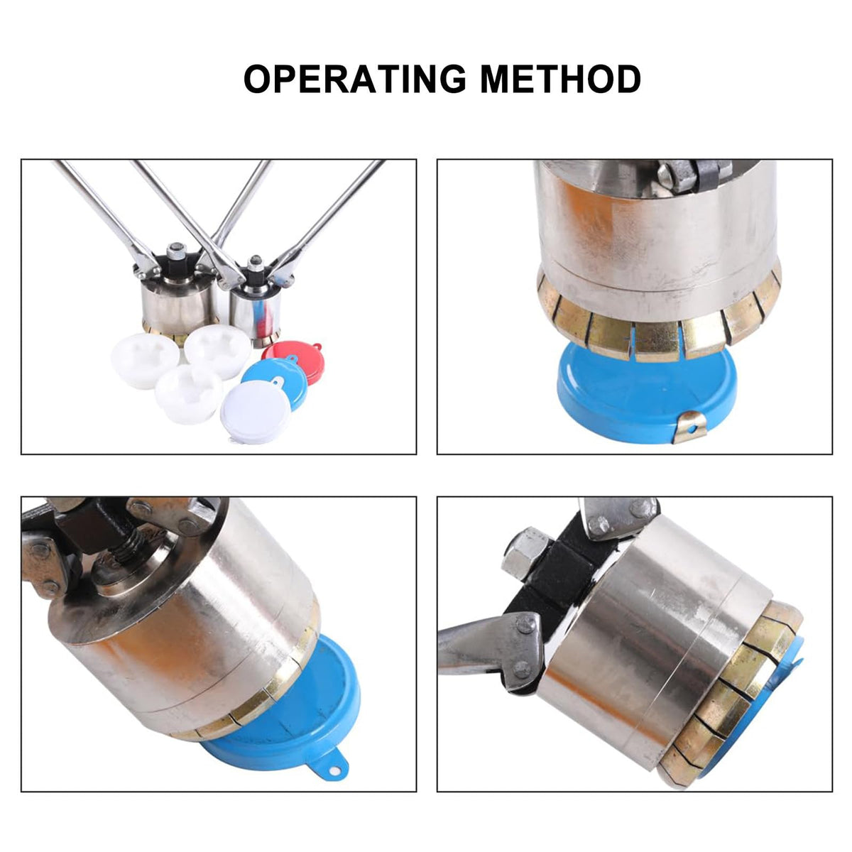 200L 53 Gallon Oil Drum Sealing Machine, Crimper Sealer, Oil Barrel Sealing Machine, Oil Barrel Cap Crimping Tool Crimper Sealer,35mm