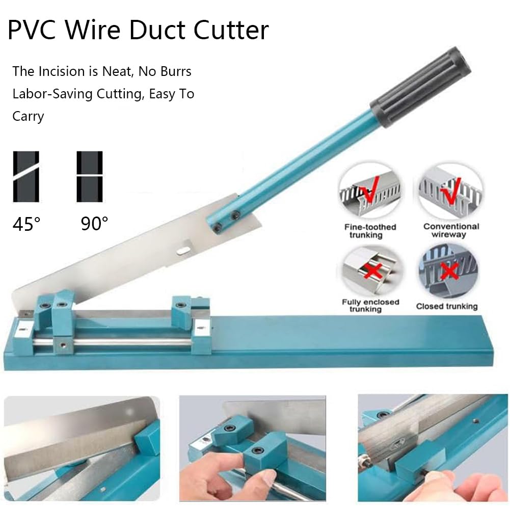Wire Duct Cutter Manual Plastic Duct Cutting Machine 45° 90°Angle Adjustable PVC Trunking Cutter Electrician Special Cutting Device