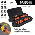 Klein Tools 80086 6-Piece Journeyman Plier Kit and 32288 8-in-1 Insulated Screwdriver Set with Interchangeable Blades