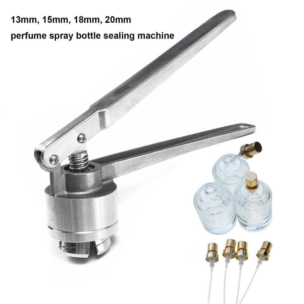 Perfume Crimping Machine, Manual Stainless Steel Sealing Tool for Spray Bottles