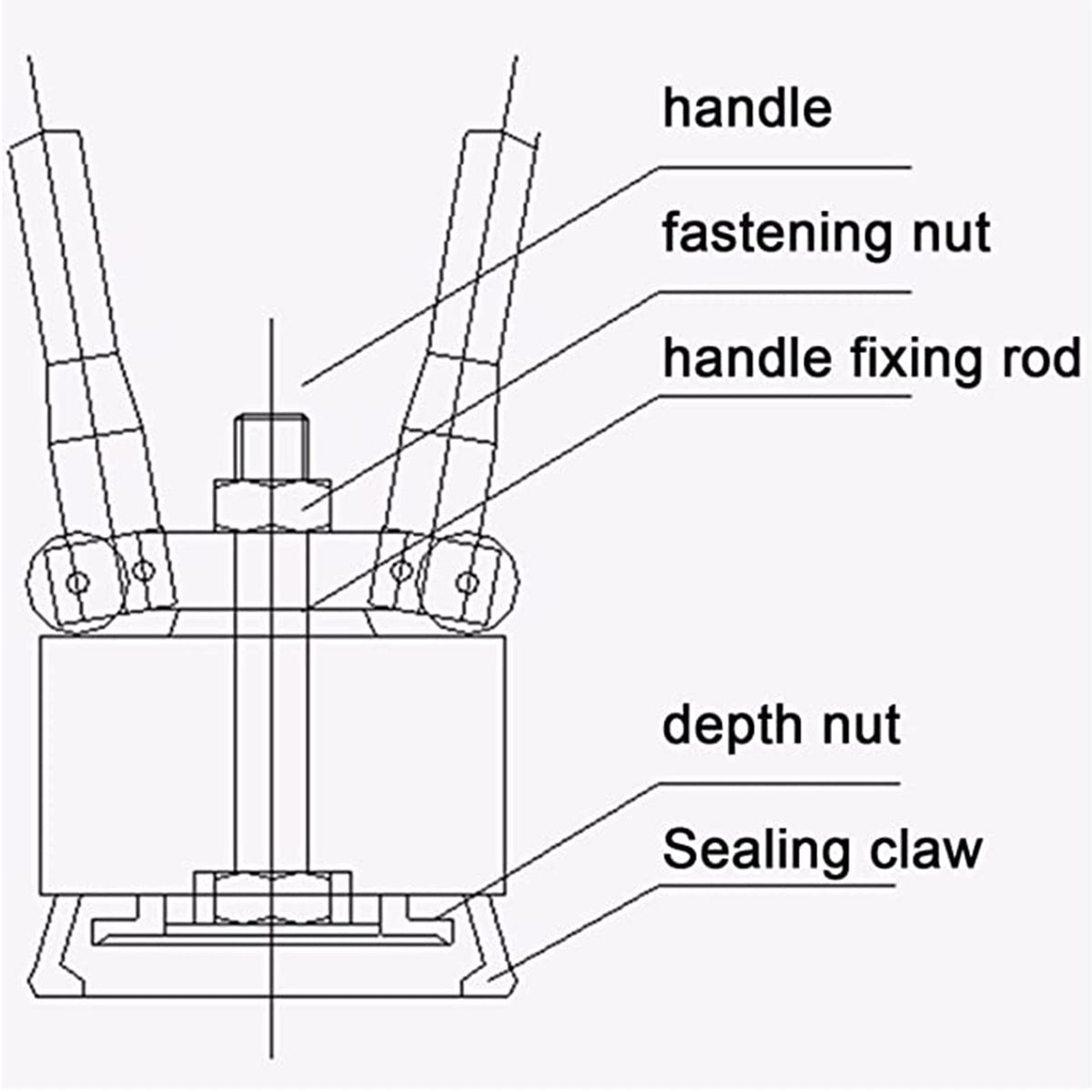 200L Oil Drum Pressure Cap Sealing Barrel Crimping Tool 35&70mm Crimper Sealer 53 Gallon Manual Oil Barrel Sealing Machine,75mm