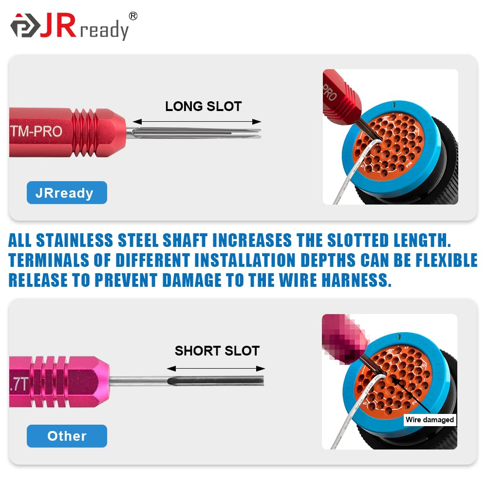 JRready Bundle with 2 Items: ST2158 JRD-HDT-48 Deutsch Crimp Tool Turret Style Positioner and ST5291 Deutsch Pin Removal Tool for Deutsch Size 12 16 20 Solid Contacts Wire Gauge 12-22 AWG