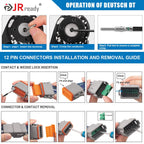 JRready DW5011 Deutsch Connector Kit - DT 2 3 4 6 Pin with 12 Pin 5 Pairs