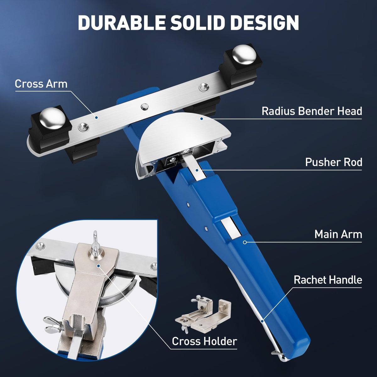 Manual Pipe Bending Tool Kit, Ratchet Pipe Bender, Forward and Reverse Pipe Bending Tools, Suitable for Car and Refrigerator Maintenance.