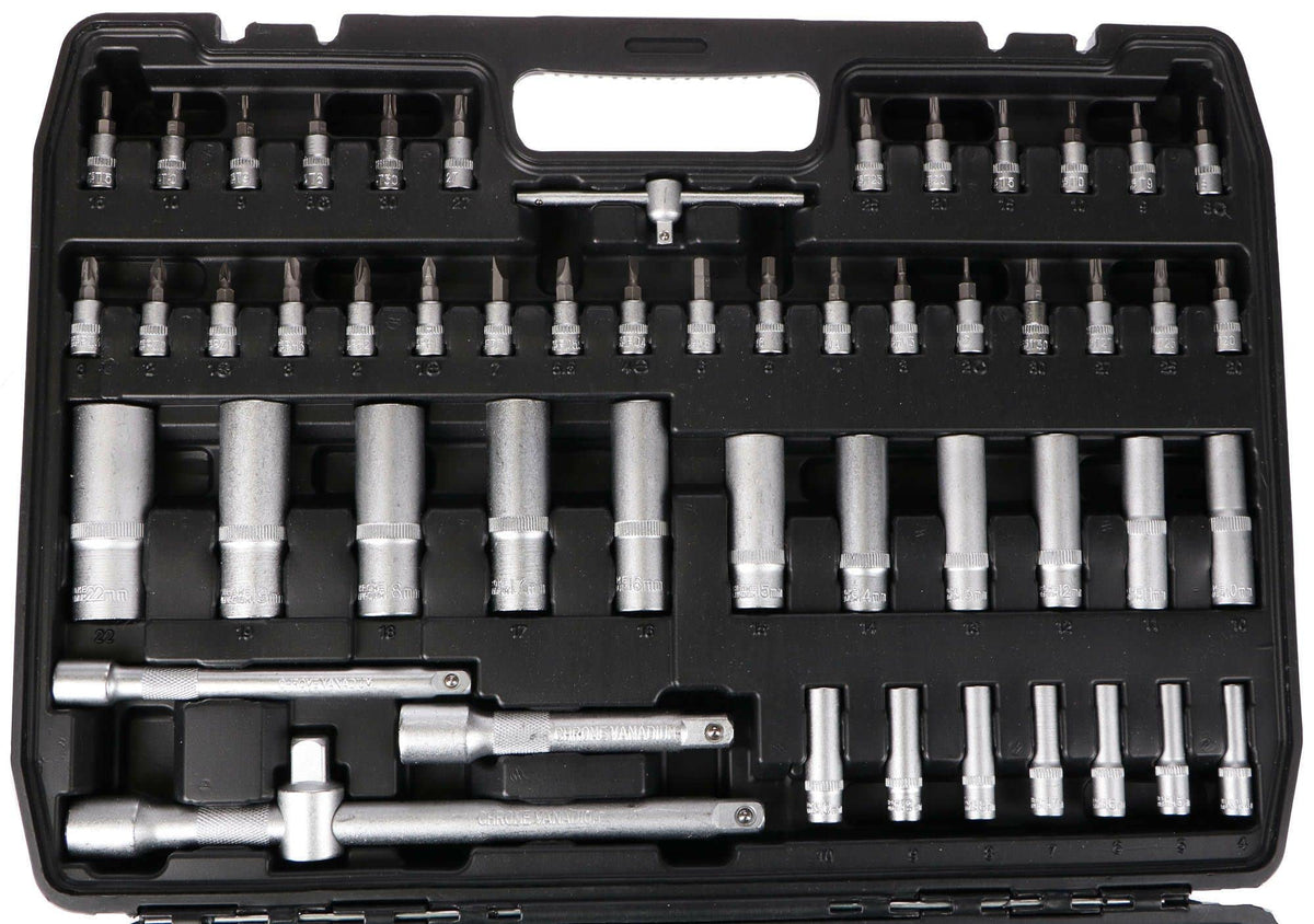 Tool Set 171 Socket Set with Ratchets in a Plastic Case| Versatile 171-piece Set | Suitable for Any Workshop or Garage