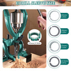 YUCHENGTECH Bench Drill Locator Set Woodworking Bench Mortiser Square Hole Chisel Drilling Machine Mortising Bench Drill Tool for Mortising Chisels with 4 Bits Steel