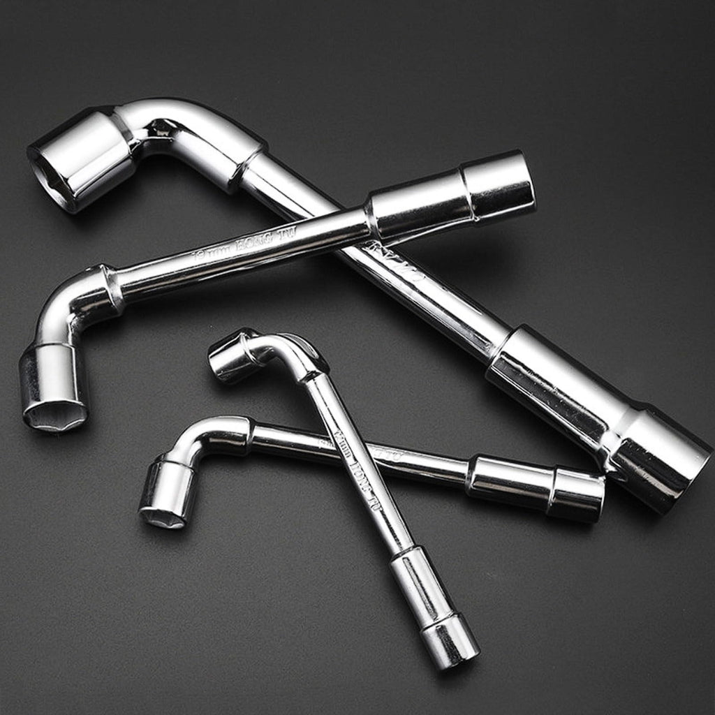 L-Shaped Socket Wrench Set, External Hexagonal Perforated Figure-7 Double-Ended, 6-24mm Repair Tool Kit(6mm-24mm)