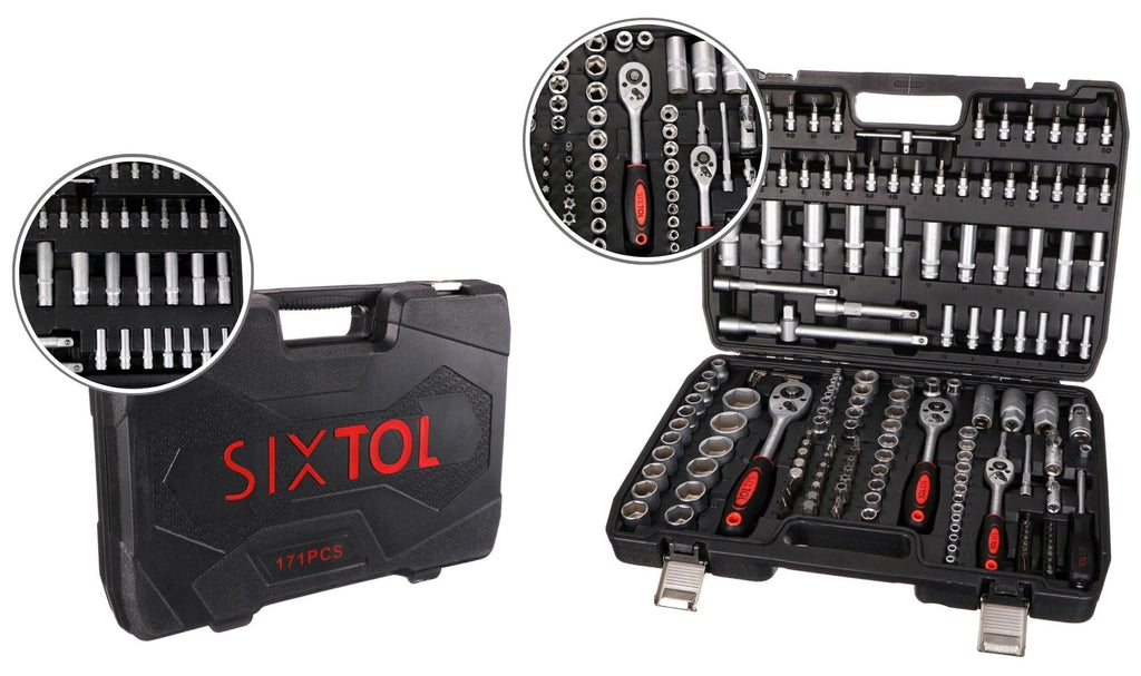 Tool Set 171 Socket Set with Ratchets in a Plastic Case| Versatile 171-piece Set | Suitable for Any Workshop or Garage