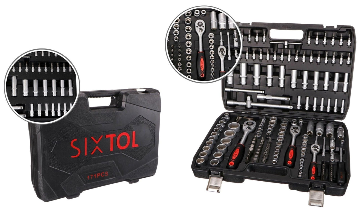 Tool Set 171 Socket Set with Ratchets in a Plastic Case| Versatile 171-piece Set | Suitable for Any Workshop or Garage