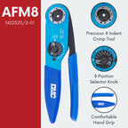 DMC AF8 Crimp Tool, 8 Indent Crimp, Qualified to M22520/1-01, Wire Range 12-26 AWG