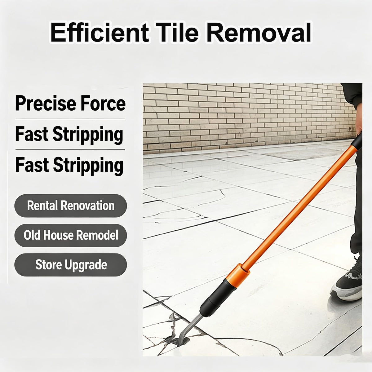 Pneumatic Chipping Hammer, Extended Long Industrial Scaling Tool, 2200 Bpm Air Rust Remover, Shock-absorbing Handle For Concrete And Tile, Marine Deck, Paint Null 74 Cm/29 In