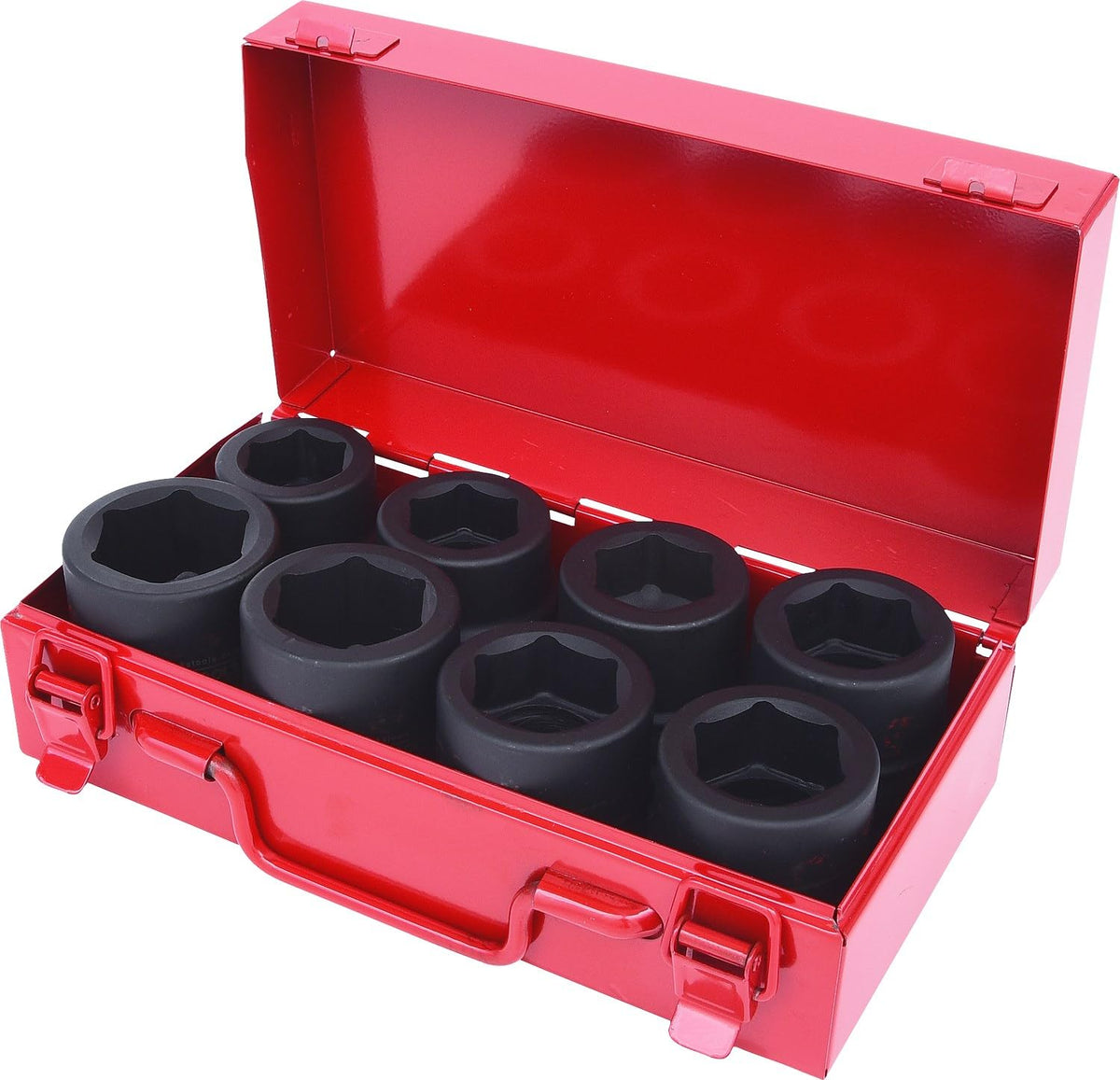 1" Hexagon impact socket set, short, 8 pcs