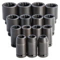 Impact Socket Set, Metric, 15pcs.
