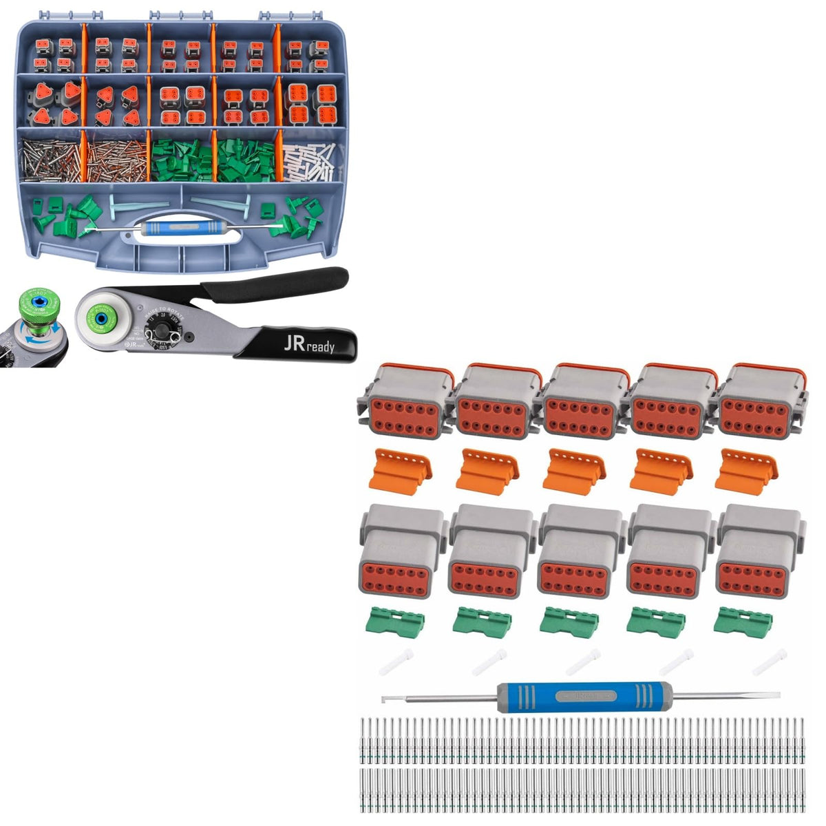 JRready DW5011 Deutsch Connector Kit - DT 2 3 4 6 Pin with 12 Pin 5 Pairs