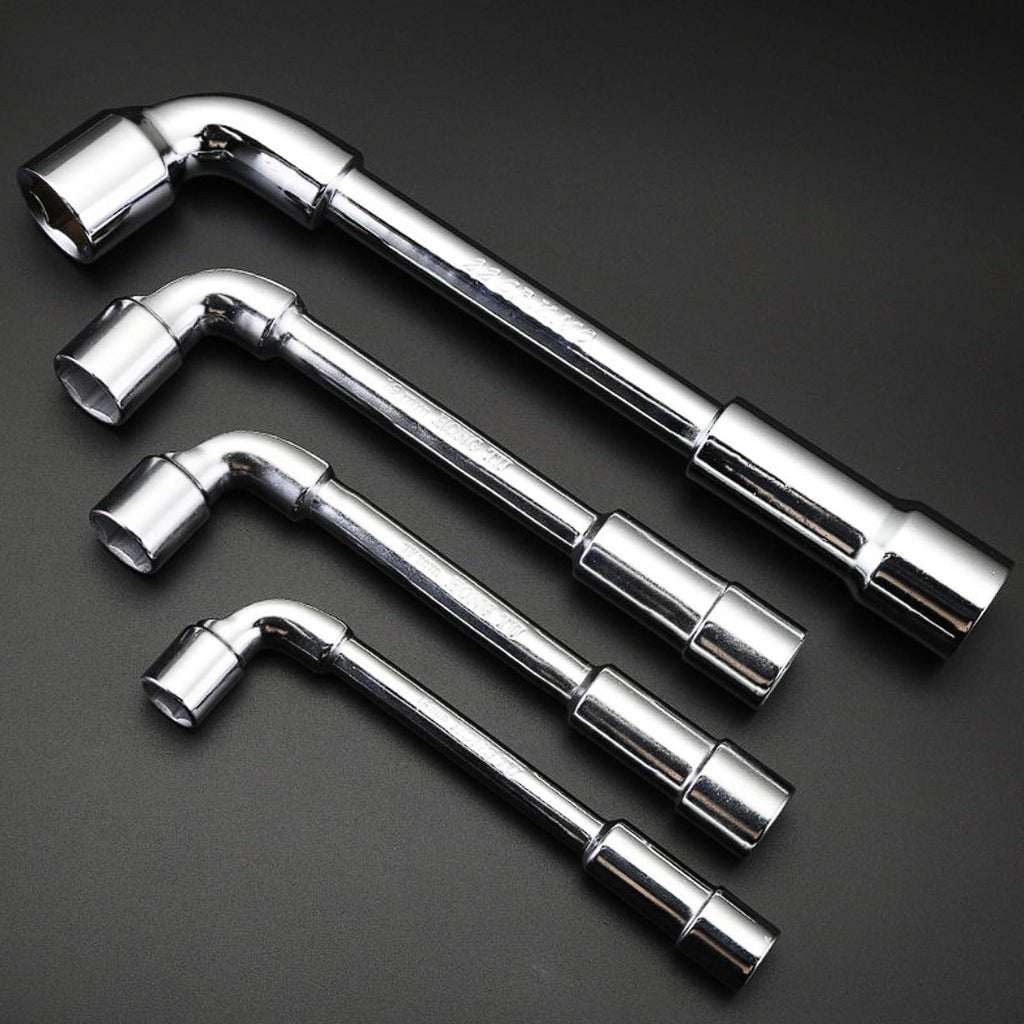 L-Shaped Socket Wrench Set, External Hexagonal Perforated Figure-7 Double-Ended, 6-24mm Repair Tool Kit(6mm-24mm)