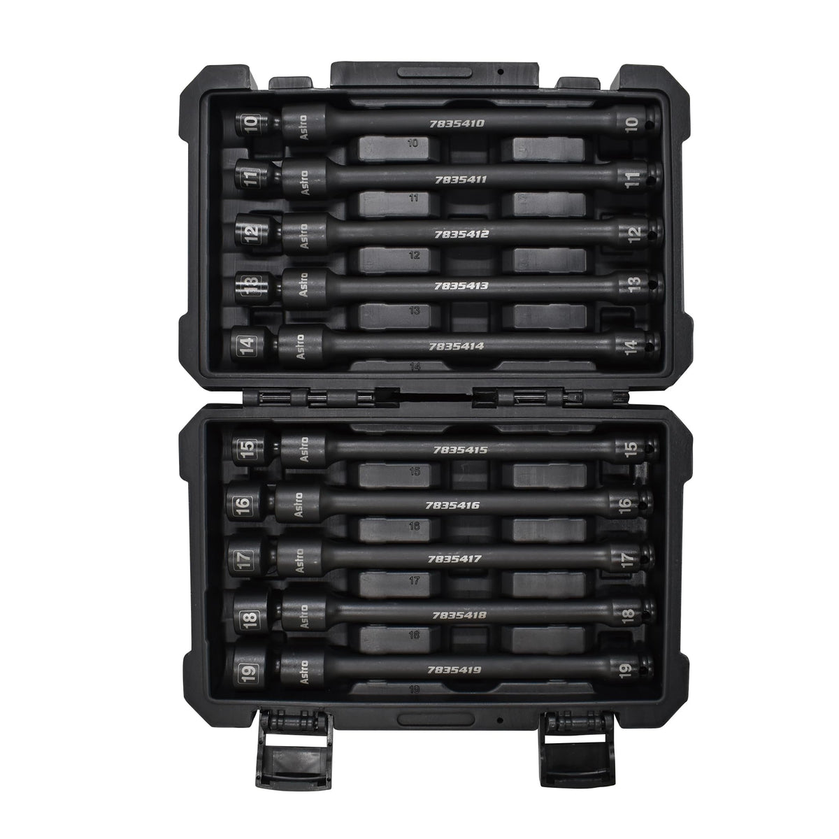 Astro Tools 78354 10-Piece Torque-Saver Impact Extension Socket Set and Astro Pneumatic 78344 10-Piece Nano Pinless Impact Sockets