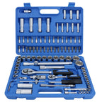 Socket and Screwdriver Bit Set 1/4" & 1/2" Drive Ratchet Deep Shallow 94pc TE066