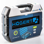 Högert Technik - Tool Set I Socket Spanners, Bits and Accessories I 1/4 Inch and 1/2 Inch I Alloy Cr-V Steel I Drop Forged I Ratchet Mechanism with 72 Pawls I HT1R424-89 Pieces