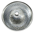 Whitehaus WH602ABM-POSS Round 13 3/4-Inch Ball Pein Hammered Textured Drop-In Basin with Overflow, Polished Stainless Steel
