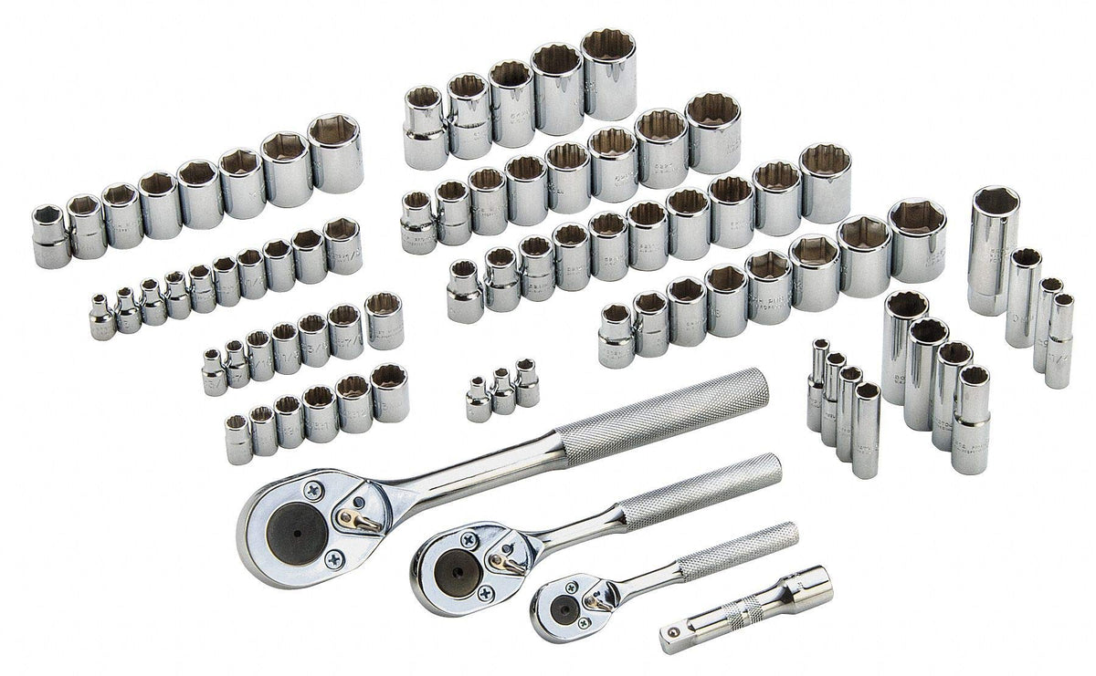 Stanley Proto J47181 1/4", 3/8",1/2" Drive Socket Set with Tools Only (81 Piece)