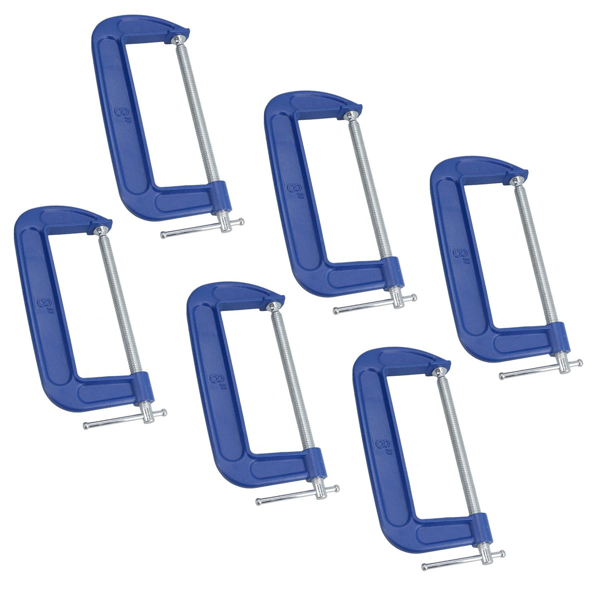 8" Heavy Duty G Clamp C-Clamp Grip Holder vice Clasp Woodworking 6 Pack