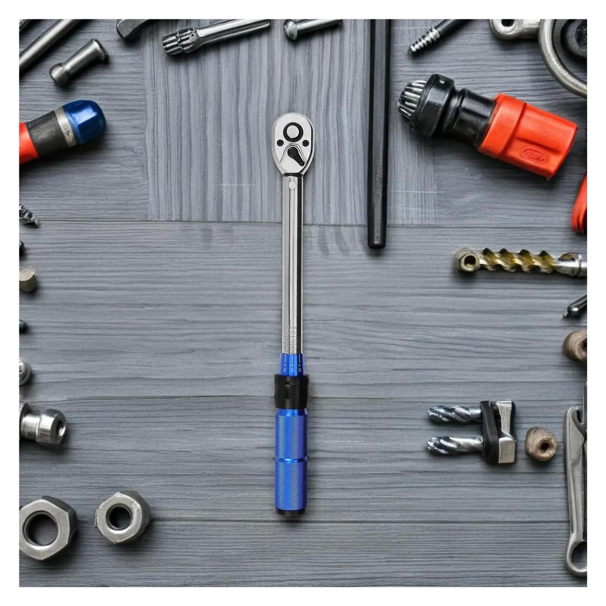 1/4 3/8 1/2 Drive Adjustable Torque Wrench CR-V Steel Auto Bike Repair Tool(1-2)