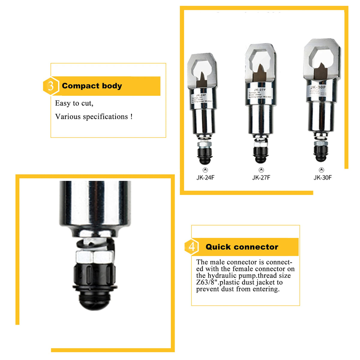 M10-M30 Hydraulic Nut Splitter Nut Cutter Split type Remover Opener Splitting Cutting Removing Tool (JK-30 Standard)