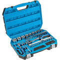 Högert Technik - Tool Set I Socket Spanners, Bits and Accessories I 1/4 Inch and 1/2 Inch I Alloy Cr-V Steel I Drop Forged I Ratchet Mechanism with 72 Pawls I HT1R424-89 Pieces
