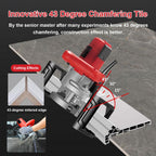 Electric Tile Chamfering Tool,Wet Cutting Machine,with Bracket/Water Pump, for Large Tiles Chamfering Work (SingleMachine)